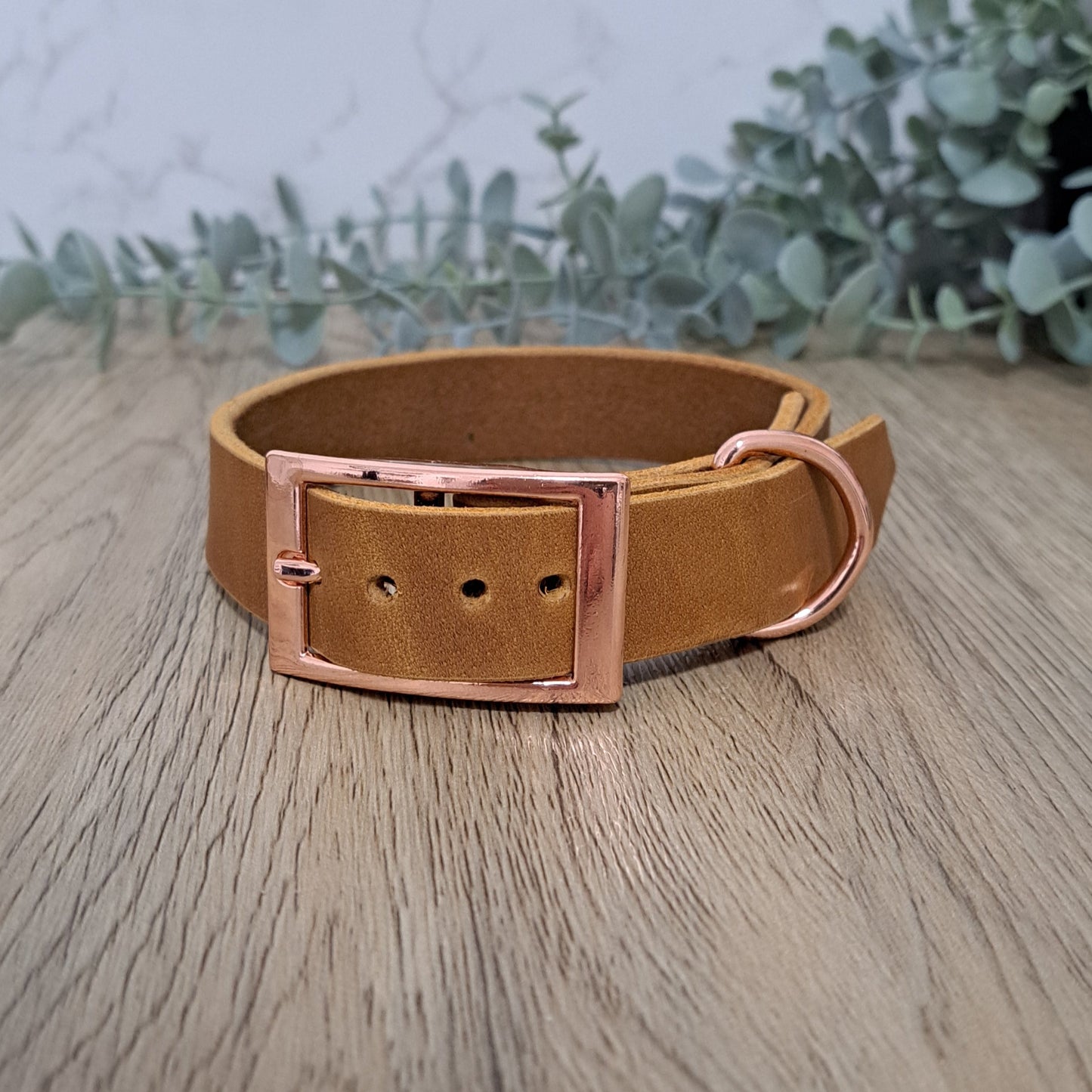 Fettleder-Halsband "Hazel", 35-40cm