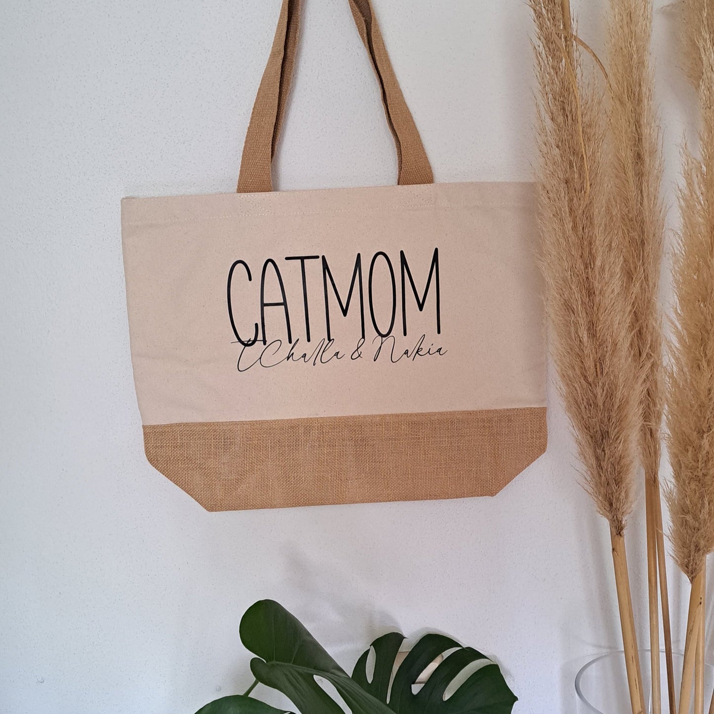 Jute-Tasche "Catmom/Catdad"