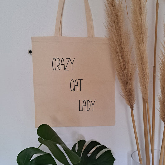 Jute-Tasche "Crazy Cat Lady"