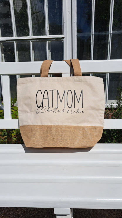 Jute-Tasche "Catmom/Catdad"