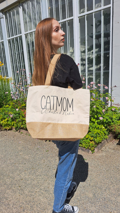 Jute-Tasche "Catmom/Catdad"