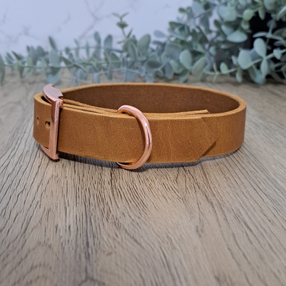 Fettleder-Halsband "Hazel", 35-40cm